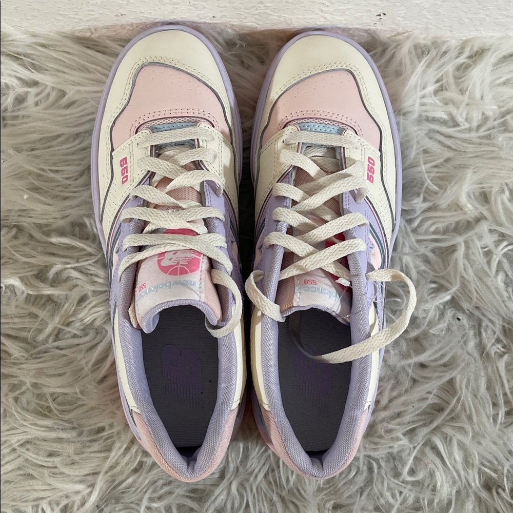 NEW BALANCE 550 Lace Shell Pink With Permafrost Size 6.5 NEW - Picture 6 of 13